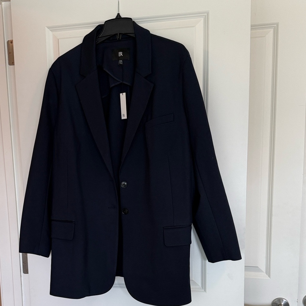 BANANA REPUBLIC Everywhere Ponte Blazer Women's Size XXL Navy Blue